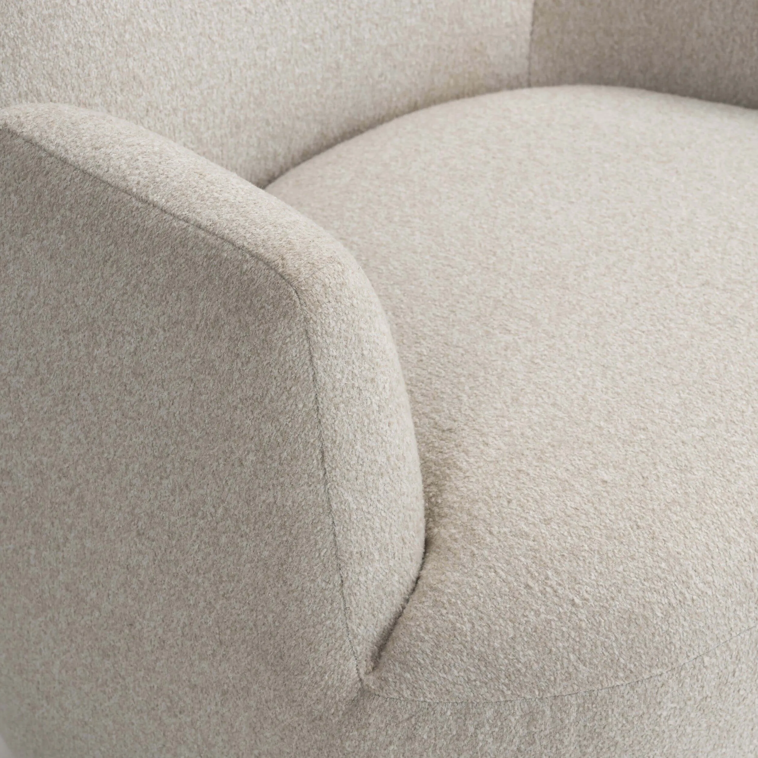 Reed Swivel Chair, Crete Pebble