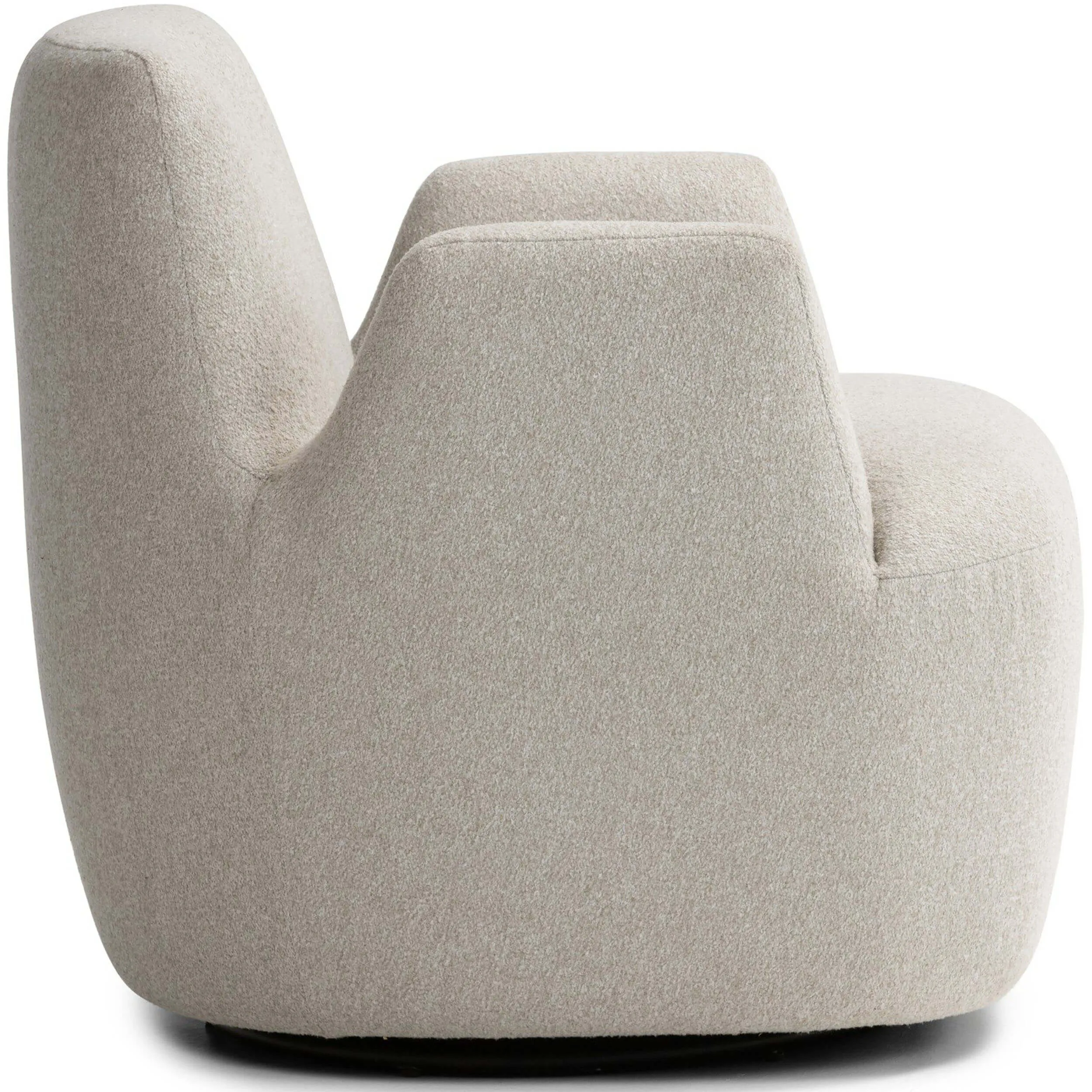 Reed Swivel Chair, Crete Pebble