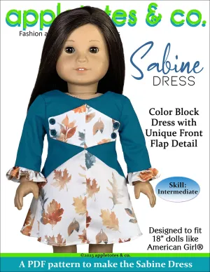 Sabine Dress 18 Inch Doll Sewing Pattern