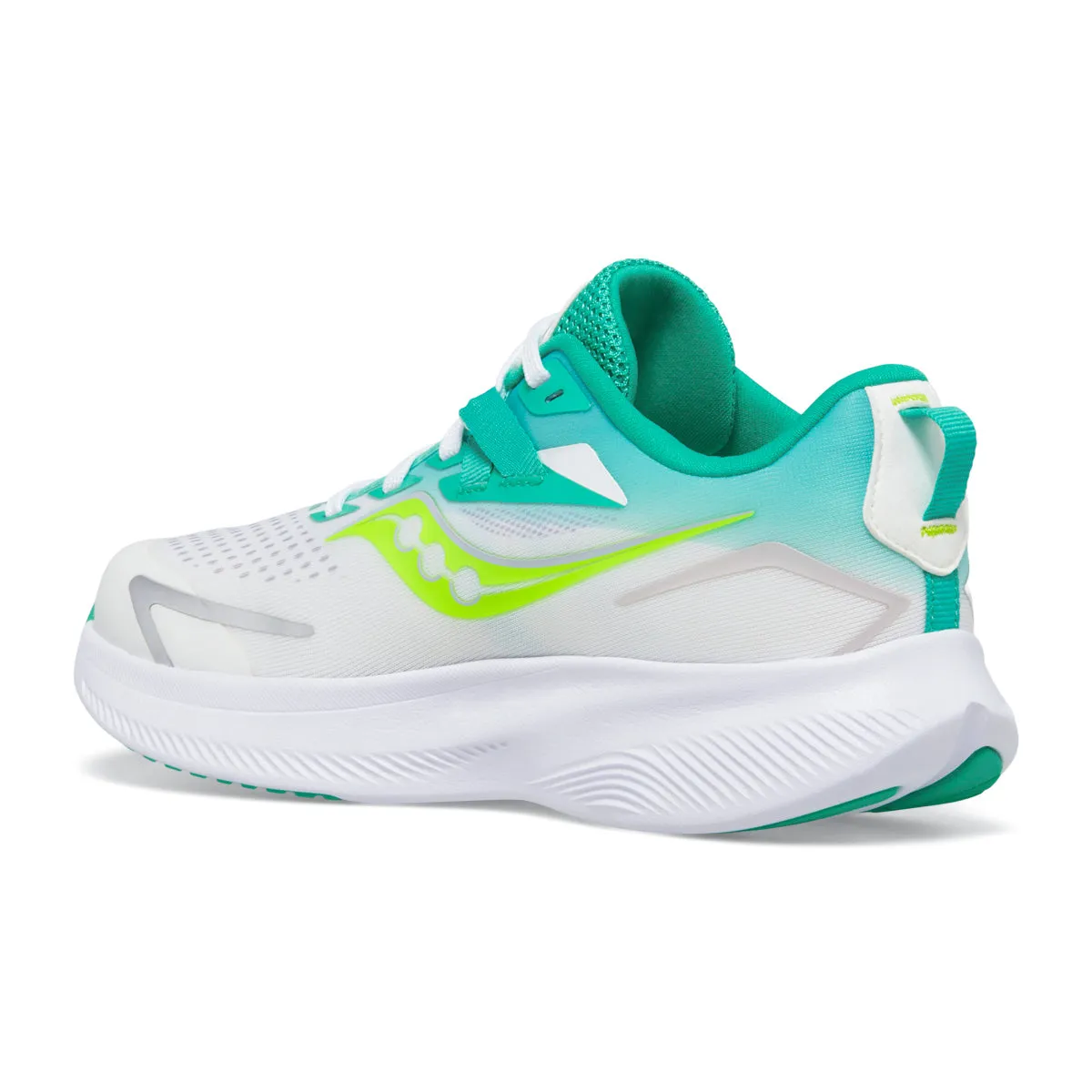 Saucony Ride 15 Junior | White/green