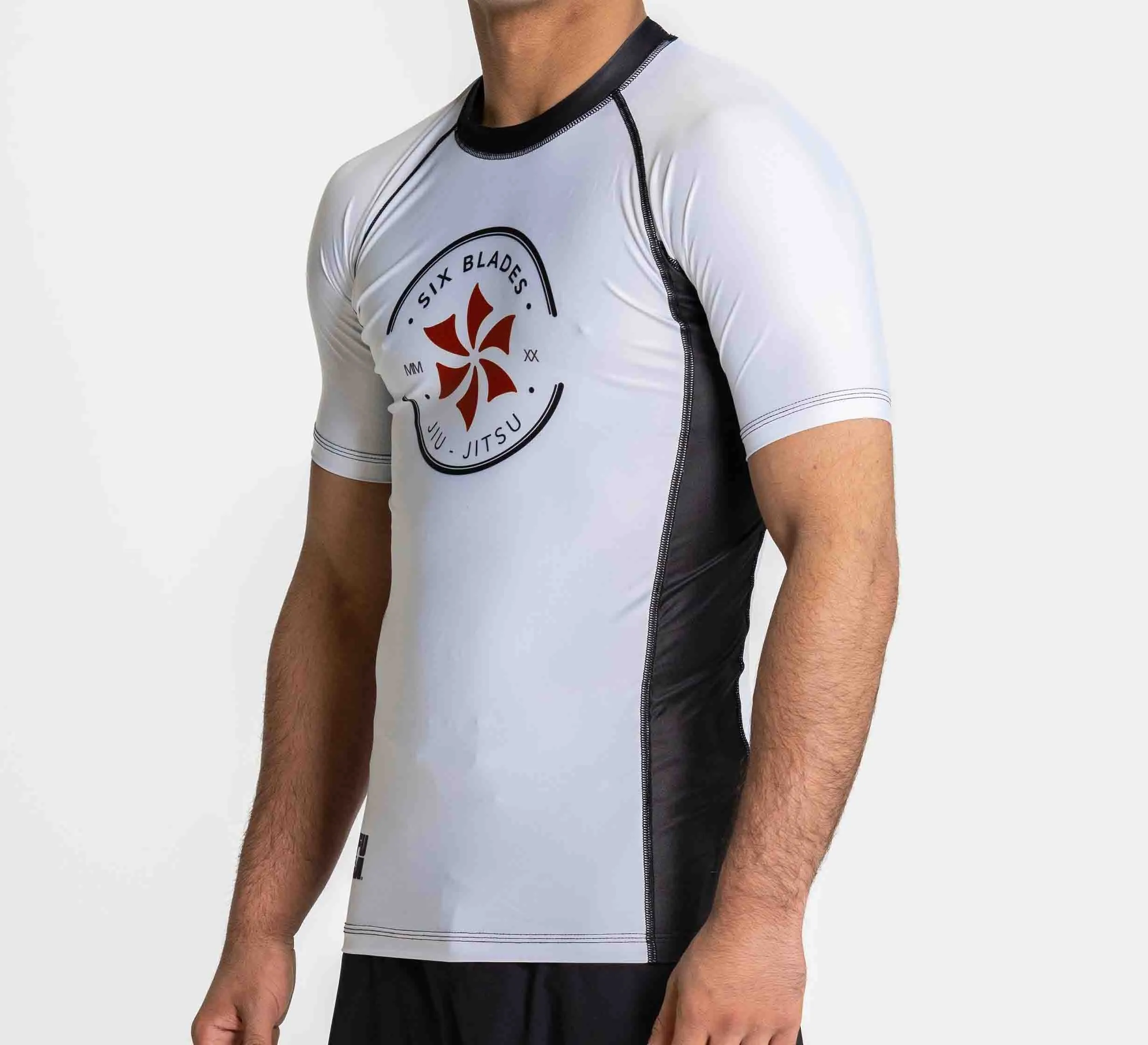 Six Blades Short Sleeve Rashguard White