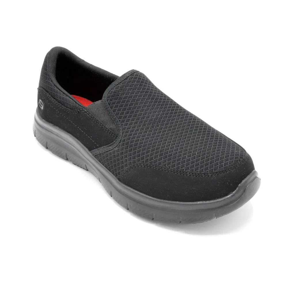 Skechers McAllen - Mens Wide Fit Slip Resistant Work Shoe - 2E Fitting - Black