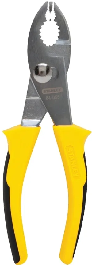 Stanley 84-055 Slip Joint Plier, 6 in OAL, 1/2 in Jaw Opening, Ergonomic Handle, 7/8 in W Jaw, 1-1/8 in L Jaw :CD 1: QUANTITY: 1