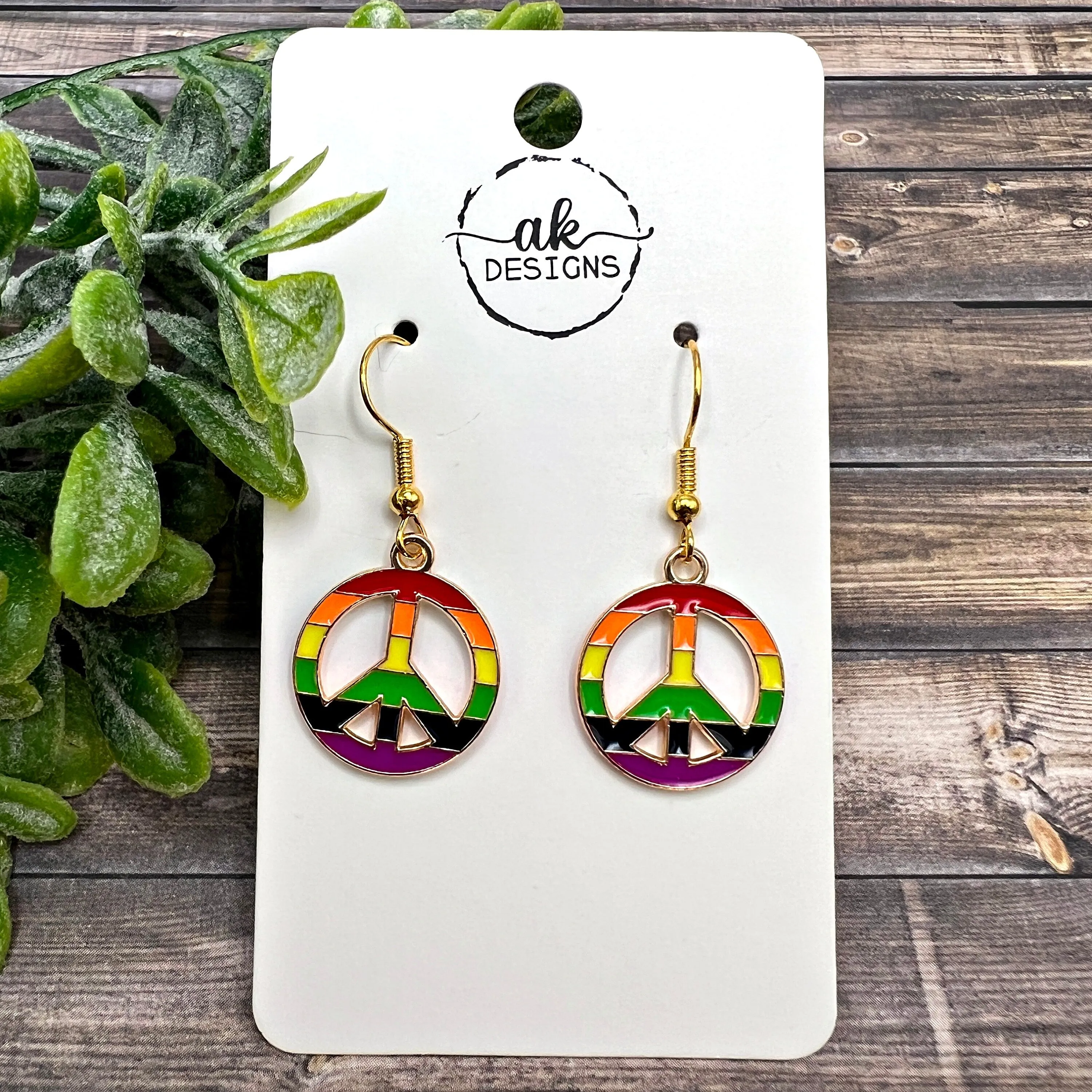 Stylish Goldtone Enamel Rainbow Flag Earrings, Perfect for Pride Month LGBTQ  Jewelry - Clearance