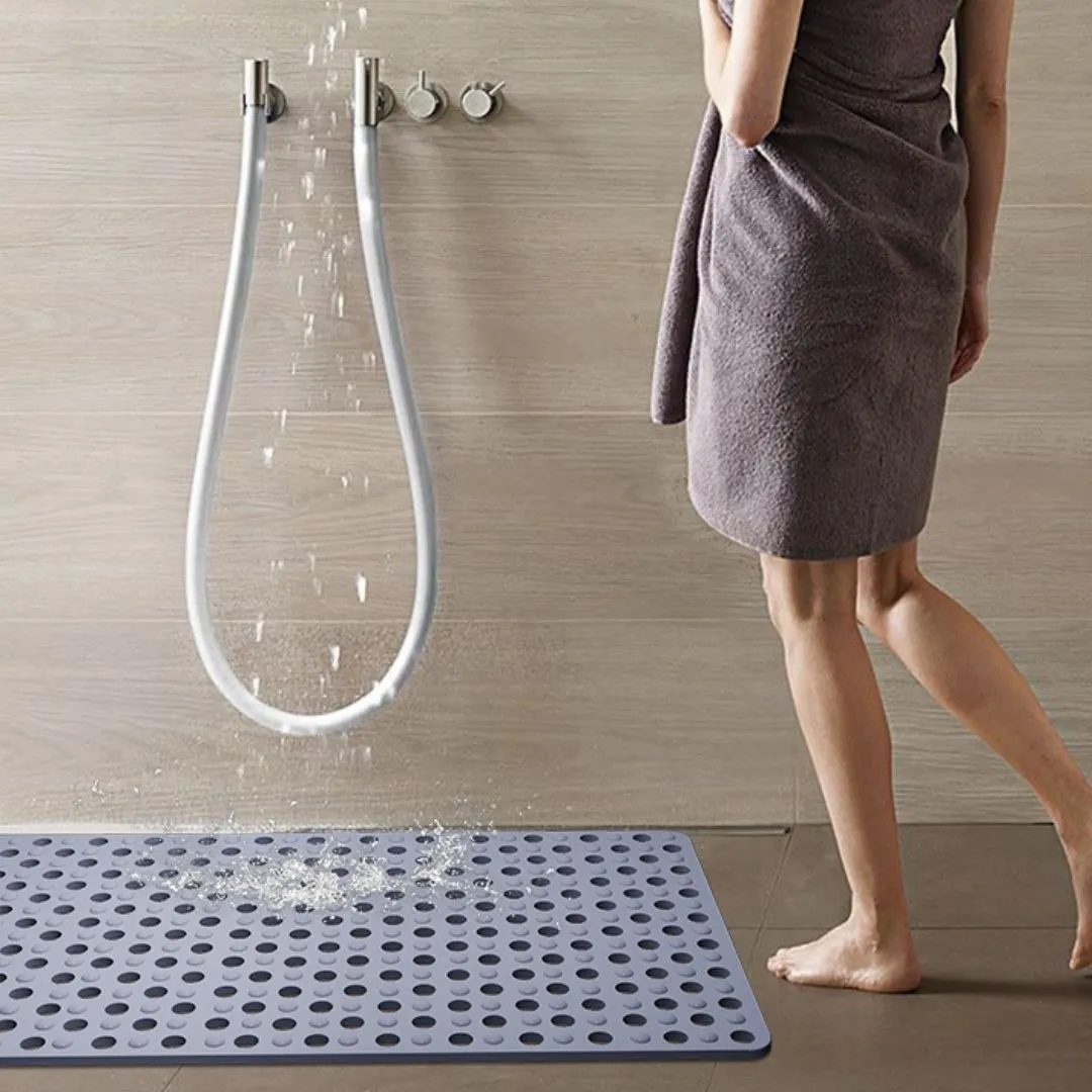 Suction Non-Slip Bath Mat Grey