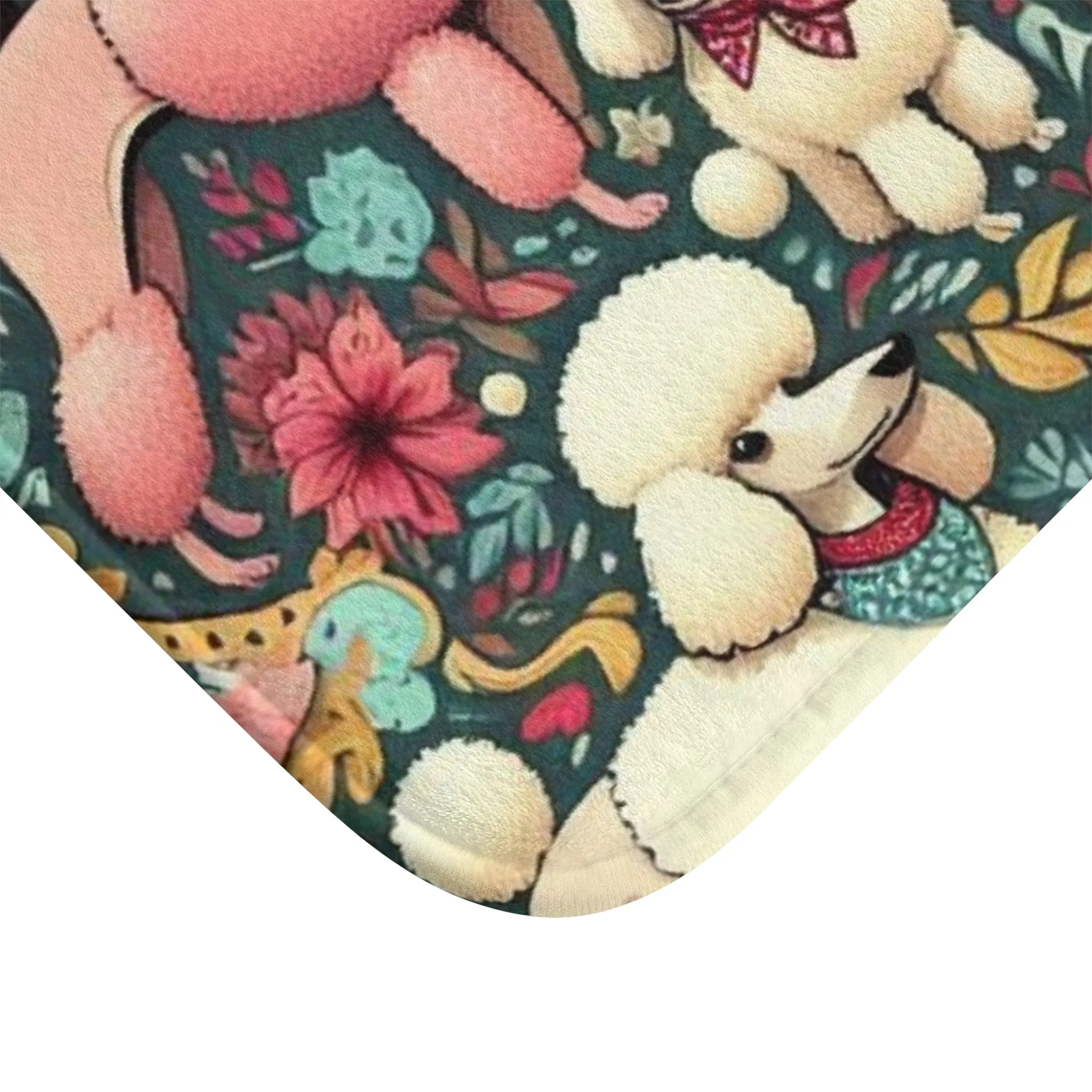 Super Sweet and Whimsical Standard Poodle Pattern - Bath Mat