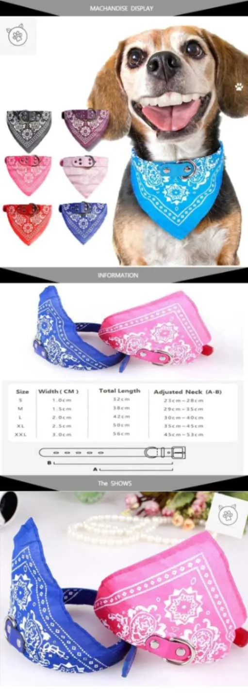 SUPREPET Adjustable Bandana Dog Collar - Fashionable & Comfortable Fit!