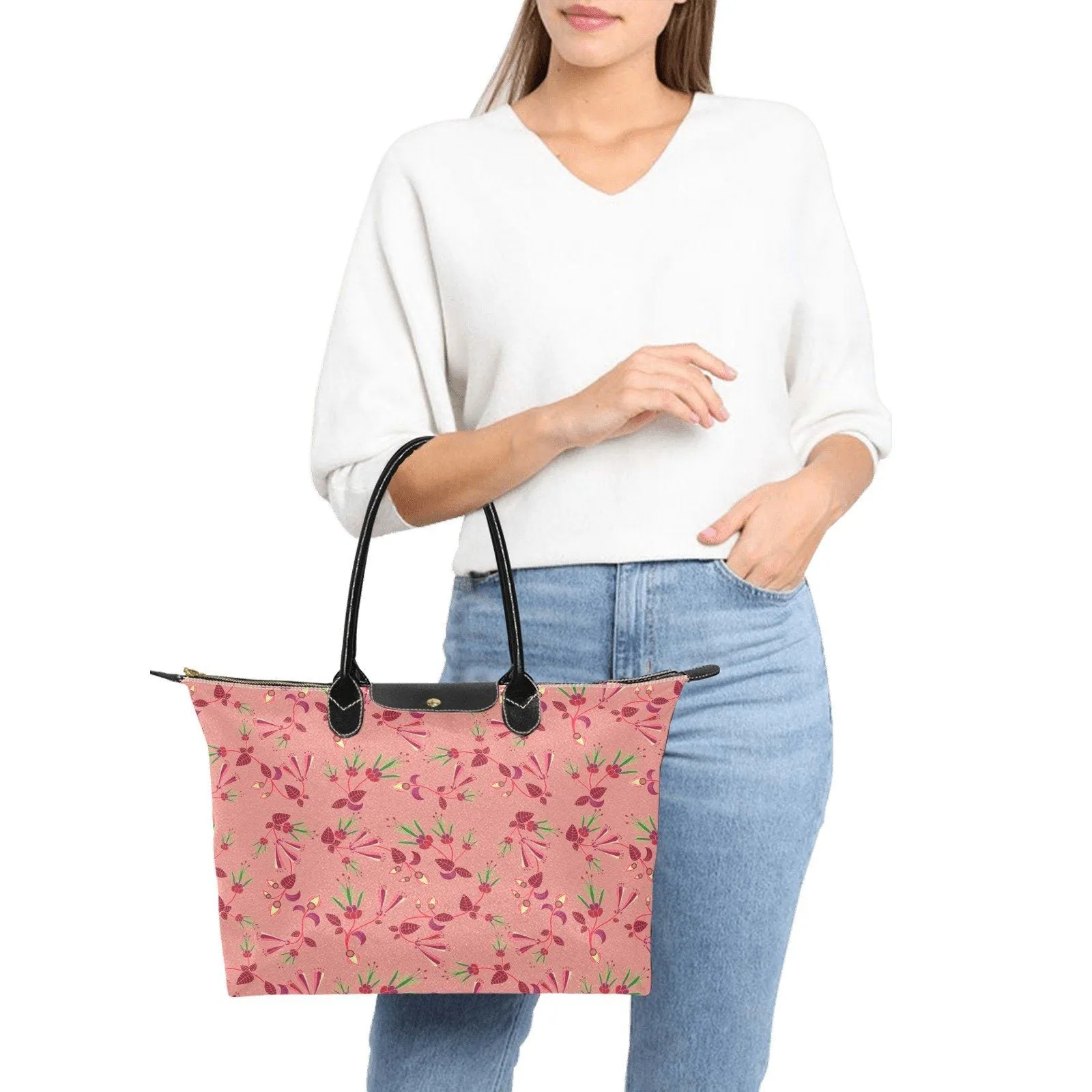 Swift Floral Peach Rouge Remix Single-Shoulder Lady Handbag