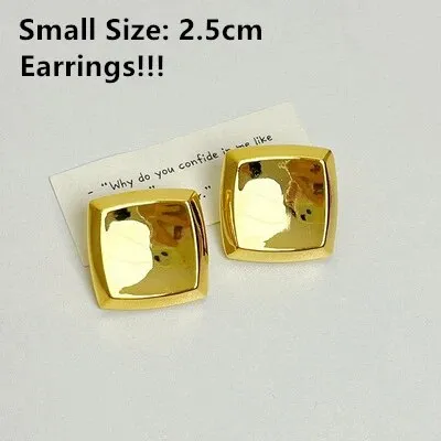 TEEK - Square Beveled Hollow Earrings