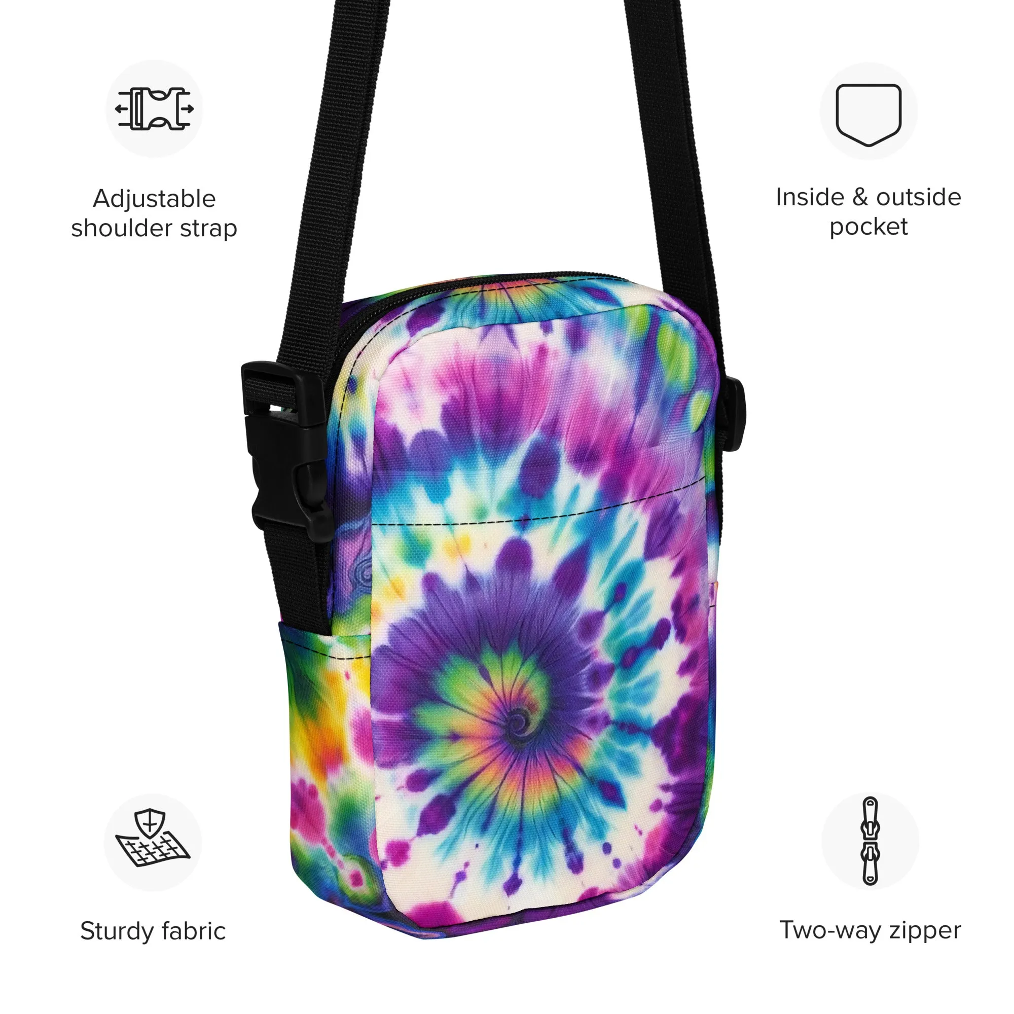 Utility Crossbody Bag Tie-Dye Adventure