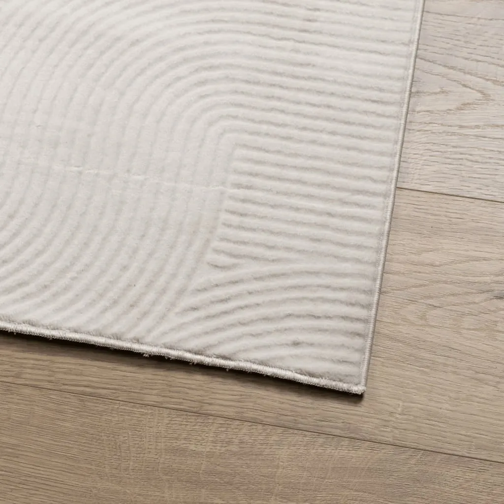 vidaXL IZA Short Pile Rug - Scandinavian Look, Cream, 160x230 cm - Super Soft & Durable Rug