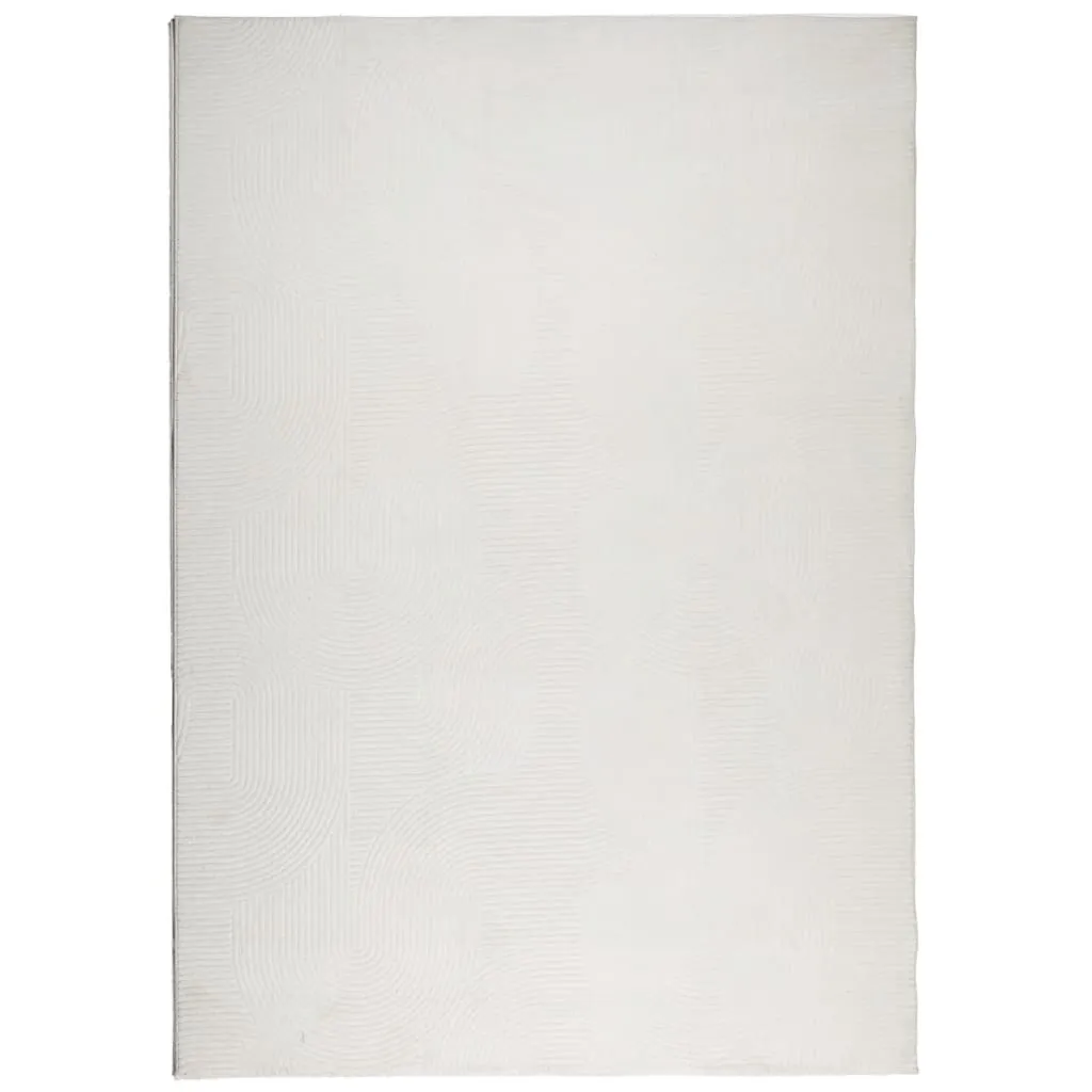 vidaXL IZA Short Pile Rug - Scandinavian Look, Cream, 160x230 cm - Super Soft & Durable Rug