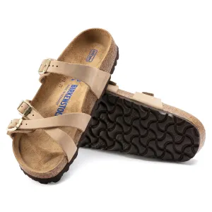 Women's Birkenstock Franca Soft Footbed Nubuck Leather Color: Sandcastle