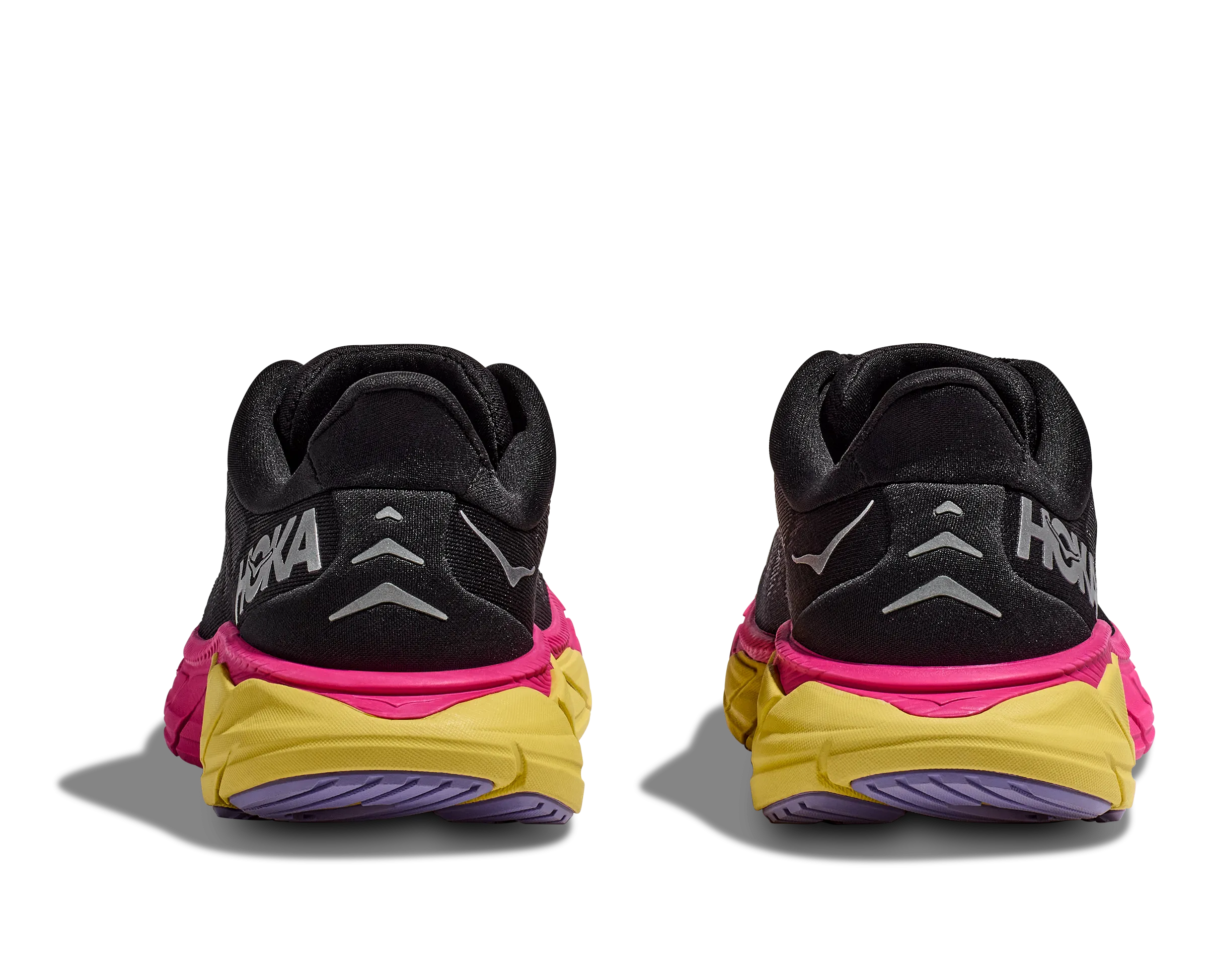 Women's Hoka Arahi 6 Color: Black/Pink Yarrow