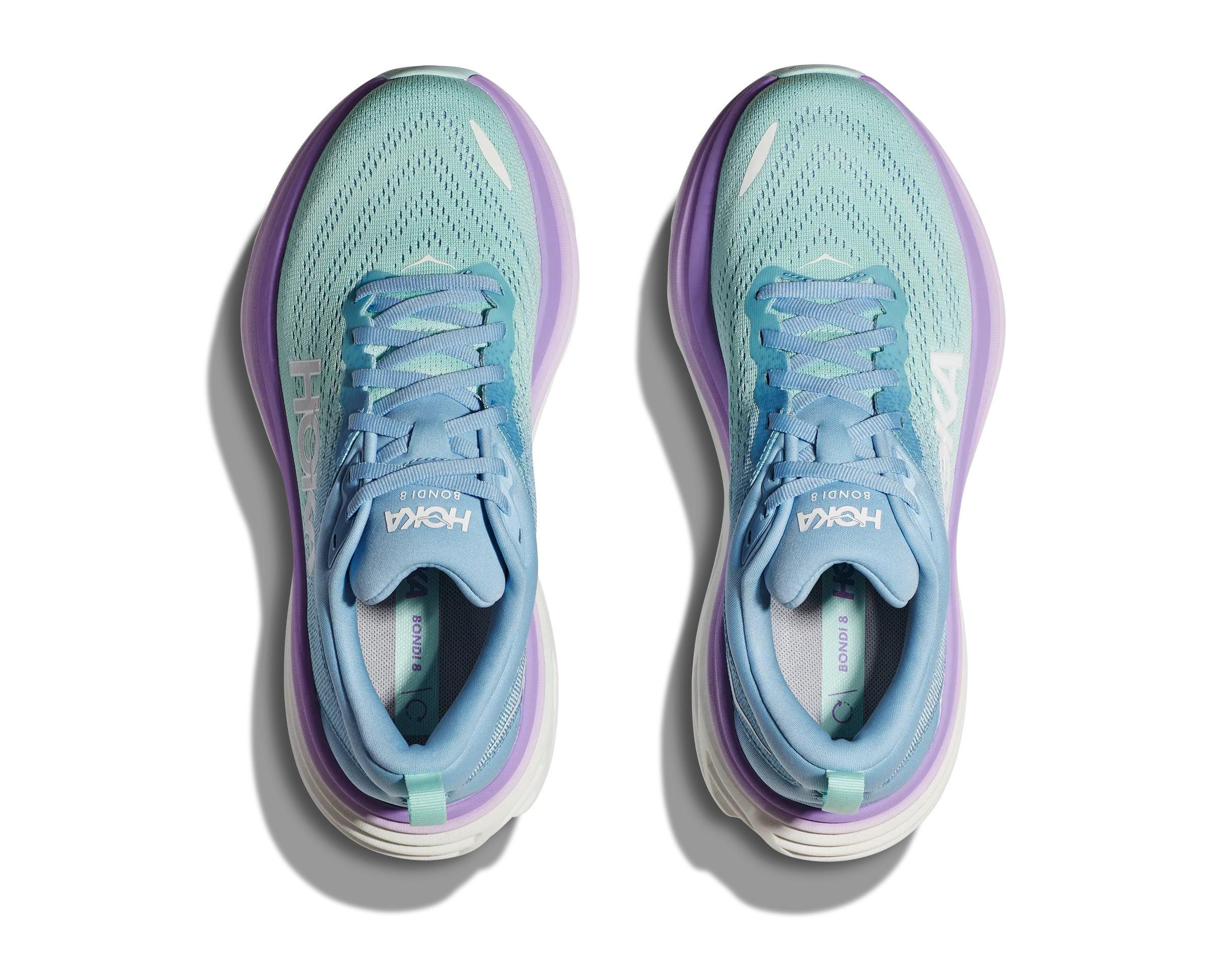 Women's Hoka Bondi 8 Color: Airy Blue / Sunlit Ocean