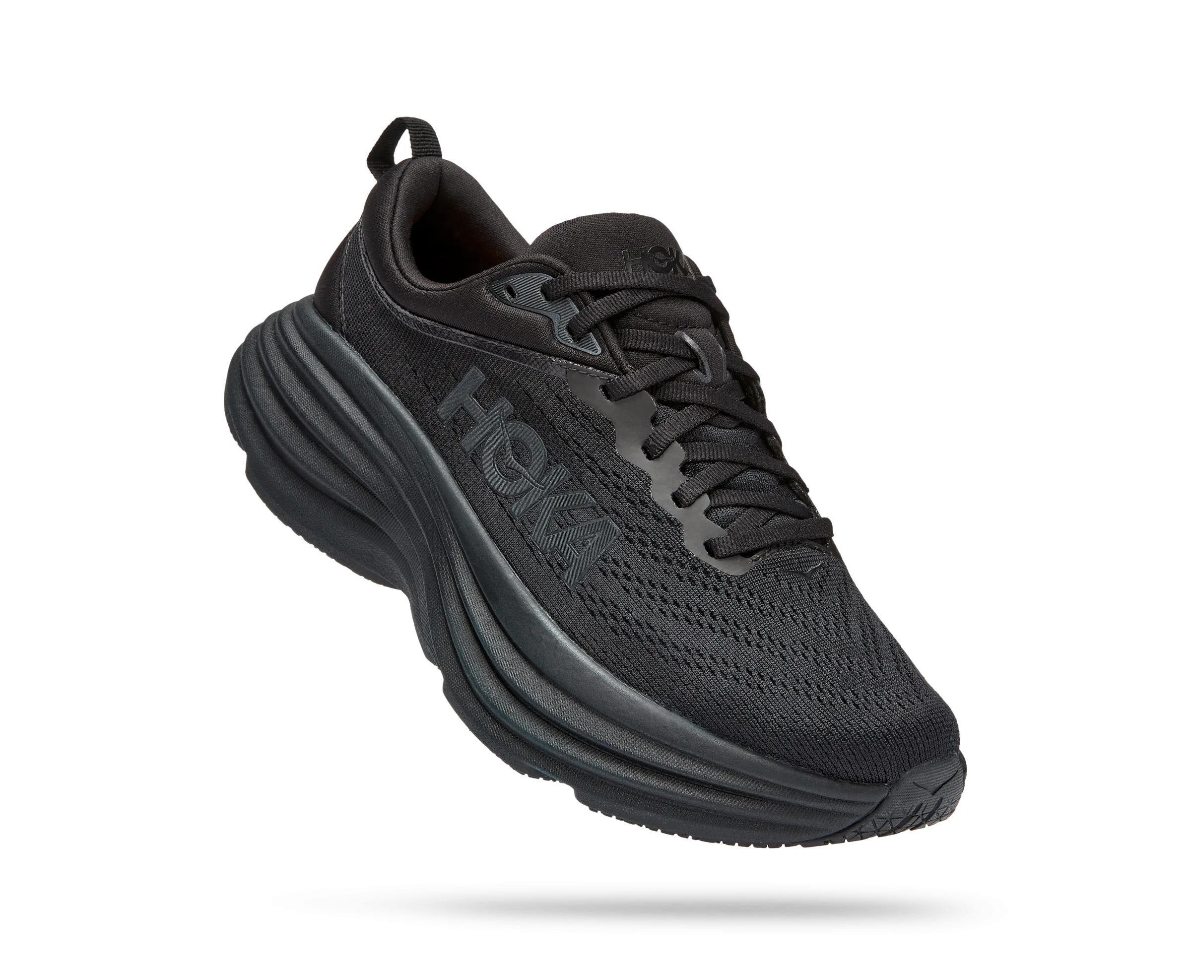 Women's Hoka Bondi 8 Color: Black / Black (WIDE WIDTH)