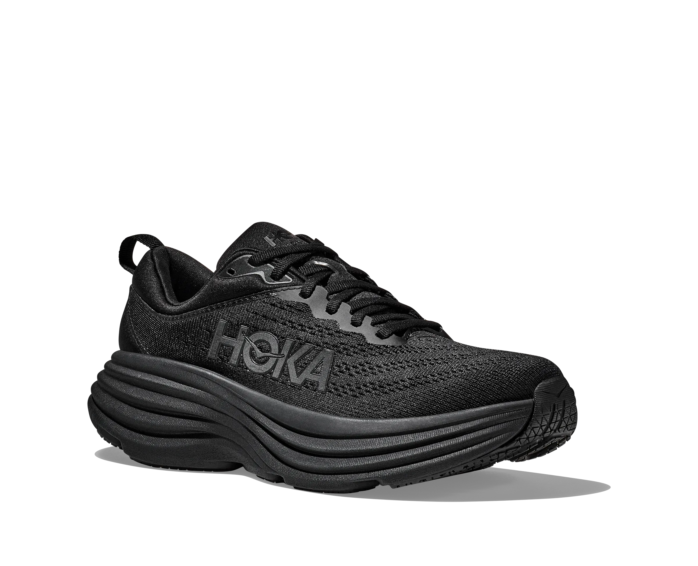 Women's Hoka Bondi 8 Color: Black / Black (WIDE WIDTH)