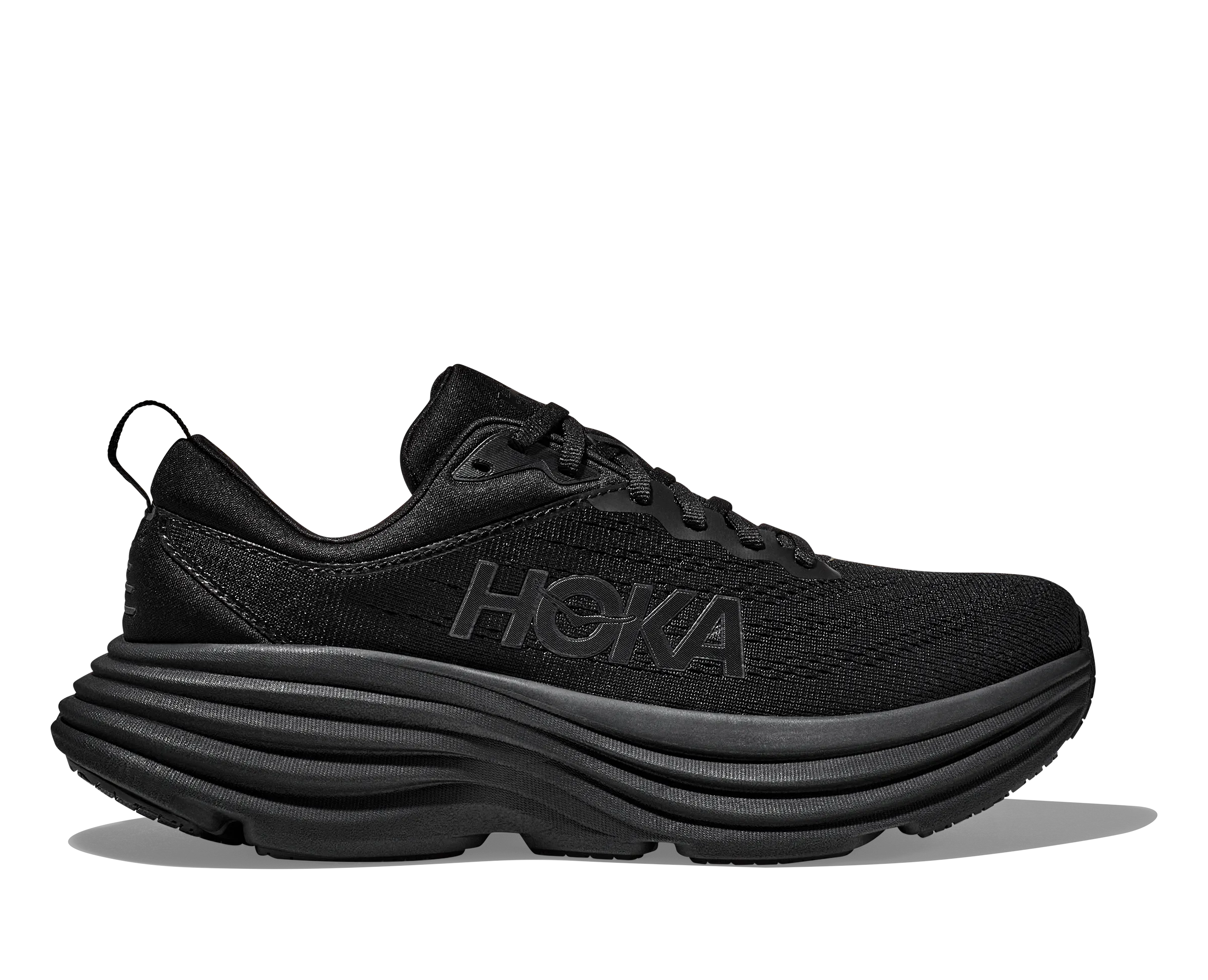 Women's Hoka Bondi 8 Color: Black / Black (WIDE WIDTH)