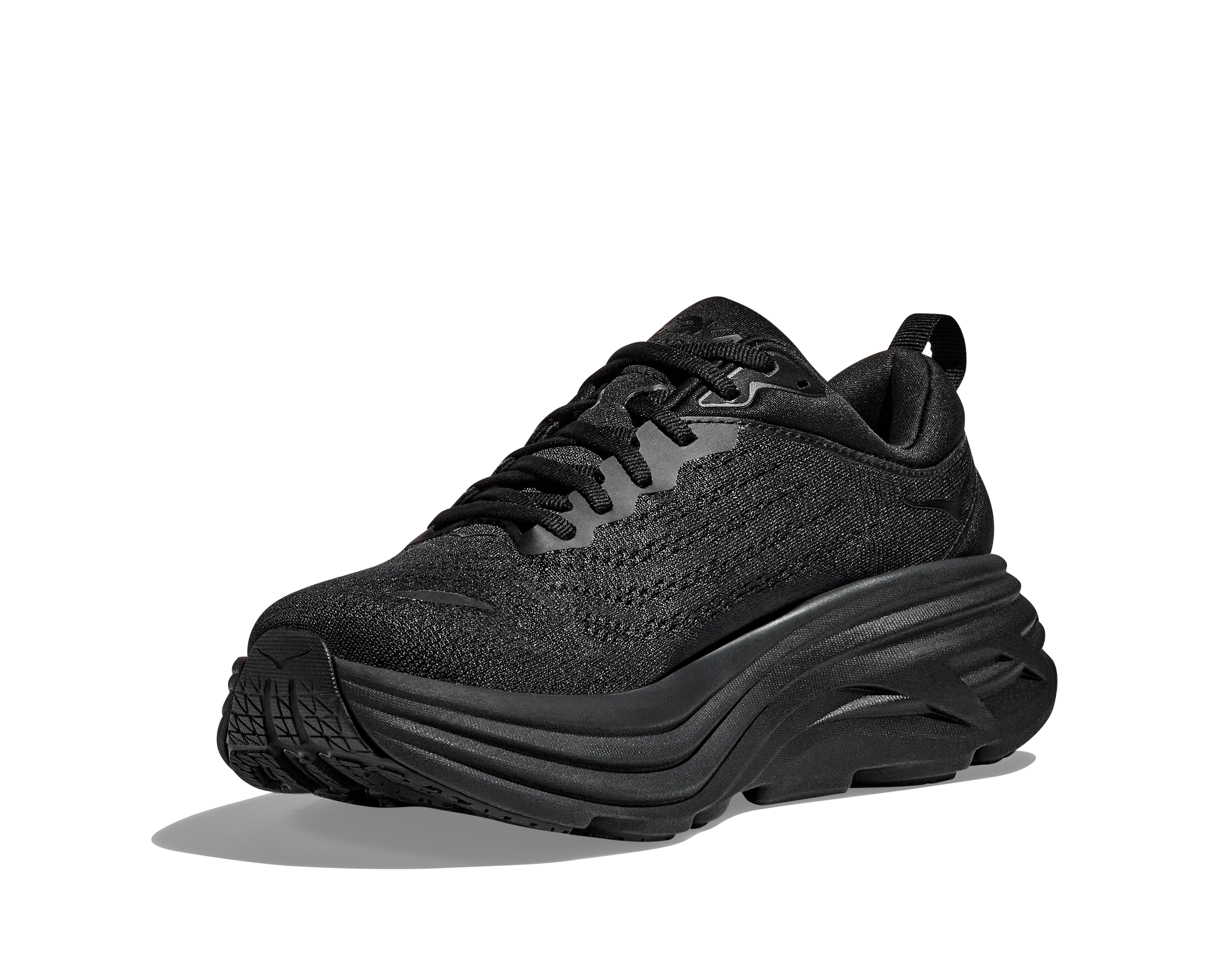 Women's Hoka Bondi 8 Color: Black / Black (WIDE WIDTH)