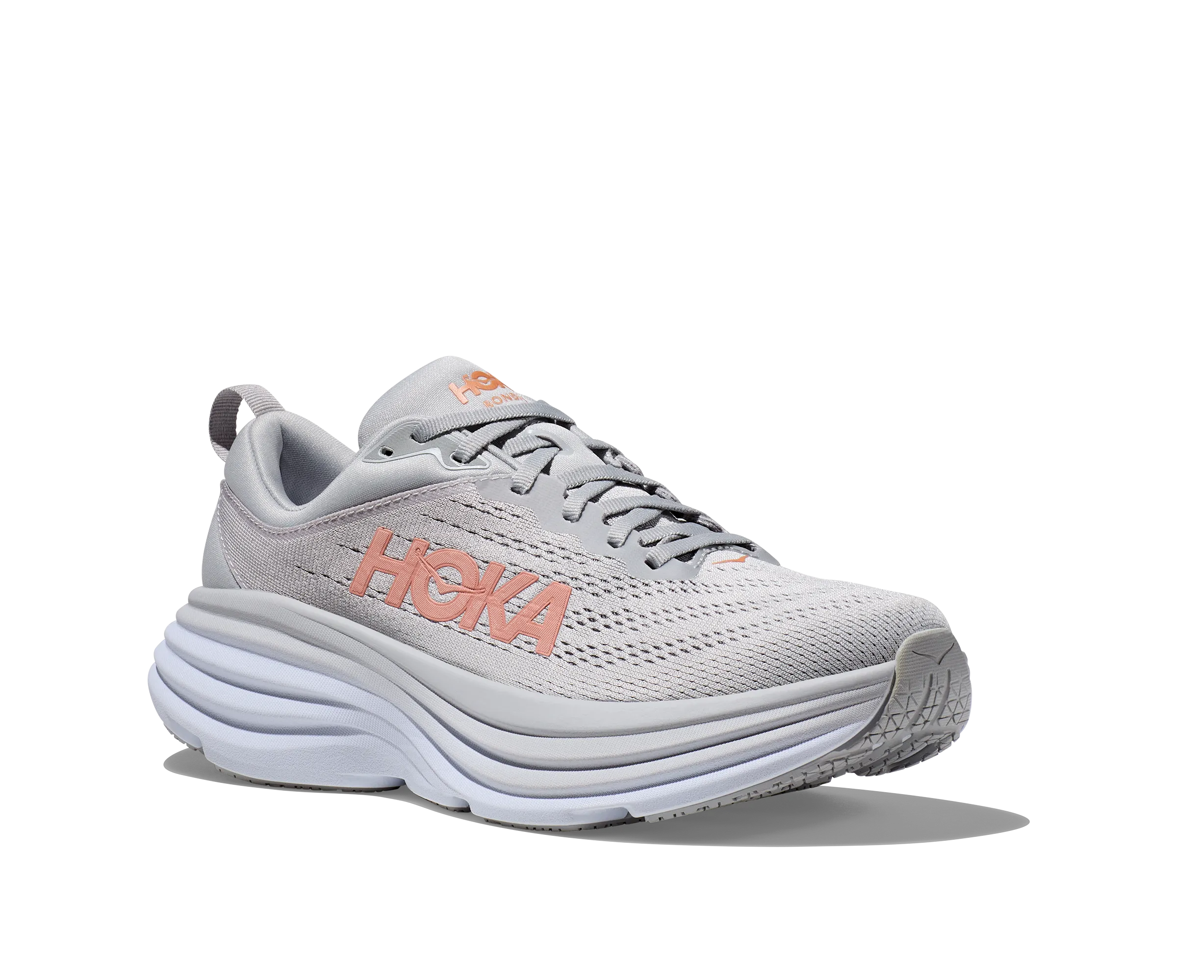 Women's Hoka Bondi 8 Color: Harbor Mist / Lunar Rock (WIDE WIDTH)