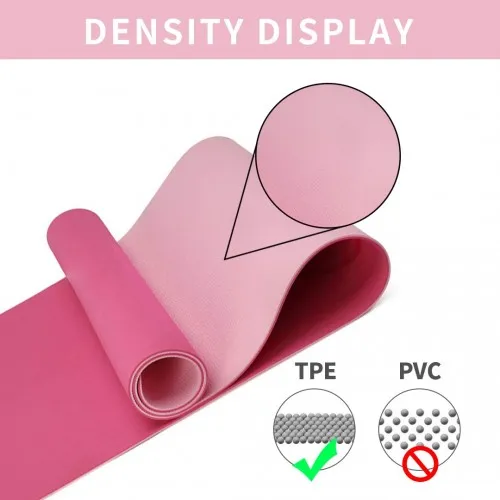 Yoga-1 Kono TPE Non-slip Classic Yoga Mat - Eco-friendly, Durable, and Comfortable, Plum and Pink